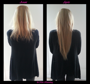 extension cheveux avant apres